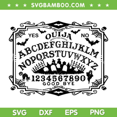 Ouija Board Halloween Spooky Season SVG, Goth Witchy Halloween SVG, Ouija Board DXF SVG PNG EPS