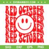 Phillies Red October SVG PNG, Red October Smiley Face SVG, Philadelphia Phillies DXF SVG PNG EPS