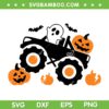 Pumpkin Ghost Monster Truck SVG PNG, Boys Halloween Truck SVG, Kids Spooky Car DXF SVG PNG EPS