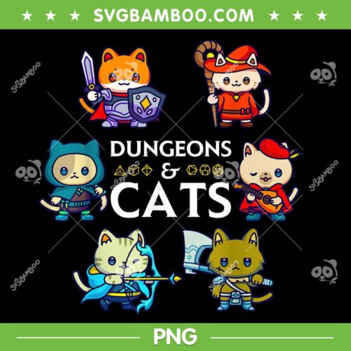 RPG Gamer And Cats D20 Dice Nerdy PNG, Dungeons And Cat PNG, Cats Rpg D20 PNG