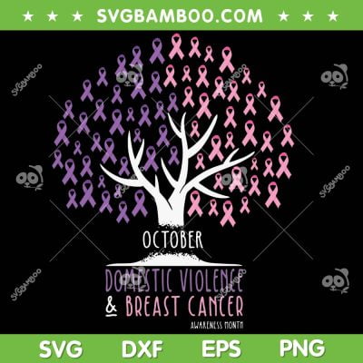 Ribbon Tree Breast Cancer Awareness SVG, Domestic Violence Breast Cancer SVG, Awareness Month DXF SVG PNG EPS Ribbon Tree Breast Cancer Awareness SVG, Domestic Violence Breast Cancer SVG, Awareness Month DXF SVG PNG EPS