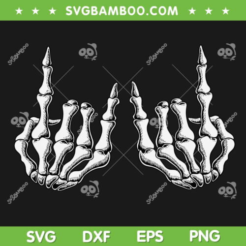 Rock On Band SVG PNG, Skeleton Hand Rock And Roll SVG, Rock Music DXF SVG PNG EPS