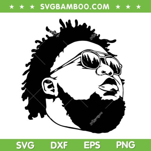Rod Wave Face SVG PNG, Rodarius Marcell Green SVG, American Rapper And Singer DXF SVG PNG EPS