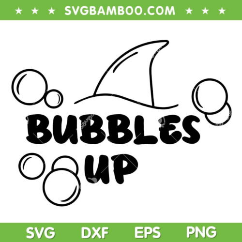 Shark Bubbles Up SVG PNG, Cute Shark SVG, Swim Pool Water Bubbles DXF SVG PNG EPS