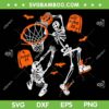 Skeleton Dunking Basketball SVG PNG, Football Skull Halloween Costume SVG, Skeleton Playing Basketball DXF SVG PNG EPS