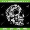 Skull Horror Movie Characters SVG PNG, Halloween Skull Scary Spooky SVG, Halloween Horror Characters DXF SVG PNG EPS