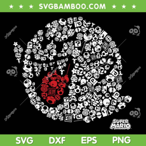 Super Mario Iconic Boo SVG PNG, Super Mario All Characters Boo Ghost SVG, Boo Mario DXF SVG PNG EPS