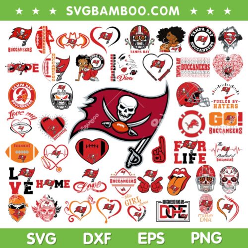 Tampa Bay Buccaneers Mega Bundle SVG, NFL Football Teams SVG Bundle, Buccaneers Logo DXF SVG PNG EPS