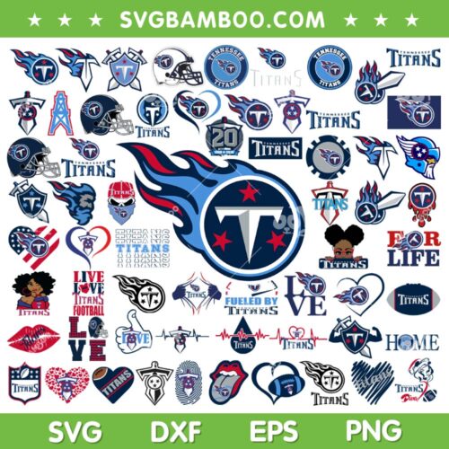 Tennessee Titans Mega Bundle SVG, NFL Football Teams SVG Bundle, Titans Logo DXF SVG PNG EPS