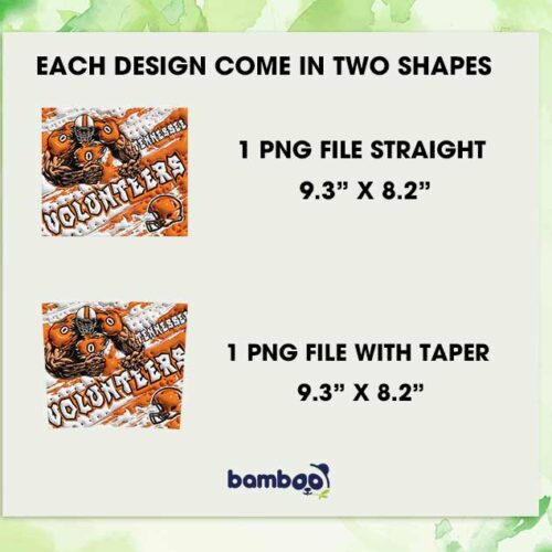 Tennessee Volunteers 3D Inflated Tumbler Wrap PNG, NCAA Football Teams 20oz Skinny Tumbler Template PNG Tennessee Volunteers 3D Inflated Tumbler Wrap PNG, NCAA Football Teams 20oz Skinny Tumbler Template PNG