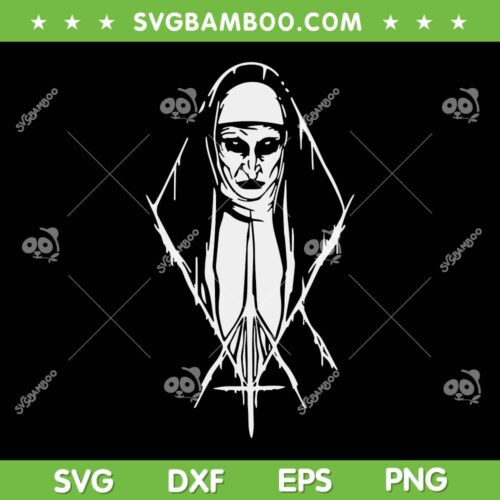 The Nun SVG PNG, Valak Horror Movie SVG, Horror Character Halloween DXF SVG PNG EPS