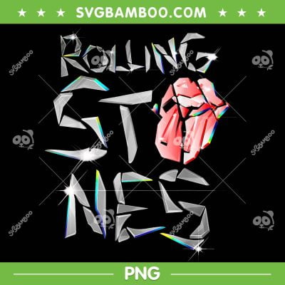 The Rolling Stones Glass Logo PNG, Hackney Diamonds Album PNG, Rolling Stones Lips PNG