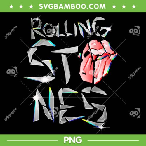 The Rolling Stones Glass Logo PNG, Hackney Diamonds Album PNG, Rolling Stones Lips PNG