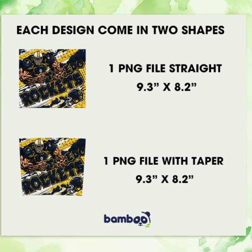 Toledo Rockets 3D Inflated Tumbler Wrap PNG, Football Team 20oz Skinny Tumbler Template PNG Toledo Rockets 3D Inflated Tumbler Wrap PNG, Football Team 20oz Skinny Tumbler Template PNG