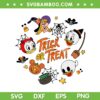 Trick Or Treat Huey Dewey Louie And Witch SVG, Huey Dewey Louie Halloween SVG, Disney Halloween Cartoons DXF SVG PNG EPS