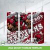 Troy Trojans 3D Inflated Tumbler Wrap PNG, NCAA Football Teams Trojans 20oz Skinny Tumbler Template PNG