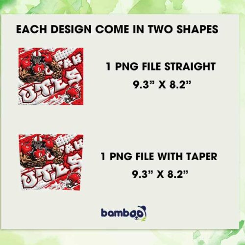 Utah Utes 3D Inflated Tumbler Wrap PNG, Football NCAA Logo 20oz Skinny Tumbler Template PNG Utah Utes 3D Inflated Tumbler Wrap PNG, Football NCAA Logo 20oz Skinny Tumbler Template PNG