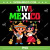 Viva Mexico Boy Girl Maracas Guitar PNG, Mexican Independence PNG, Viva Mexico Baby Kids PNG