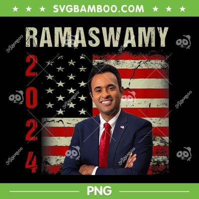 Vivek Ramaswamy 2024 PNG, President Vivek Ramaswamy American Flag PNG, Retro American Flag PNG