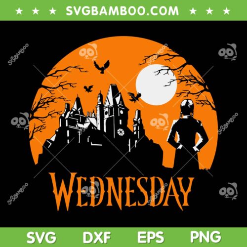 Wednesday Halloween Haunted House SVG PNG, Wednesday Addams Halloween SVG, The Addams Family DXF SVG PNG EPS