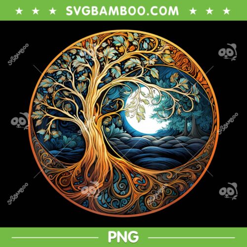 Yin Yang Tree Of Life PNG, Yin Yang Tree Sun Moon PNG, Moon Sun PNG