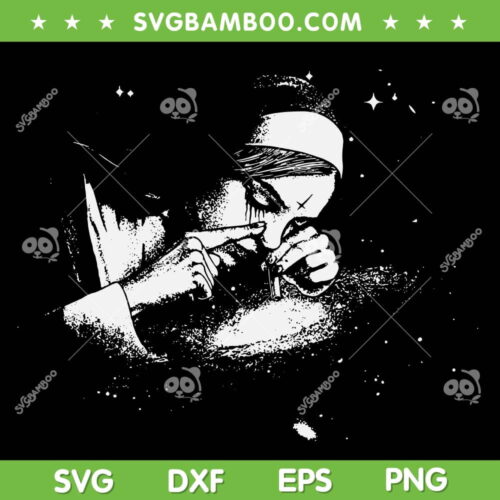 Nun Smoking SVG PNG, Nuns Dark Style SVG, Scary Horror Nun DXF SVG PNG EPS
