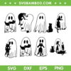 Сute Ghost And Black Cat SVG Bundle, Cute Ghost Holding Cat SVG Bundle, Ghost Cat DXF SVG PNG EPS