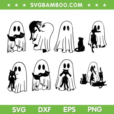 Сute Ghost And Black Cat SVG Bundle, Cute Ghost Holding Cat SVG Bundle, Ghost Cat DXF SVG PNG EPS Сute Ghost And Black Cat SVG Bundle, Cute Ghost Holding Cat SVG Bundle, Ghost Cat DXF SVG PNG EPS