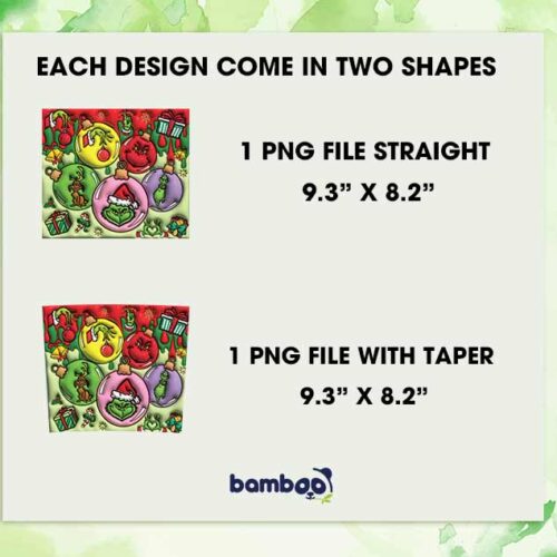 3D Inflated Grinch Ornament Tumbler Wrap PNG, Grinch Christmas Hand 20oz Skinny Tumbler Template PNG 3D Inflated Grinch Ornament Tumbler Wrap PNG, Grinch Christmas Hand 20oz Skinny Tumbler Template PNG