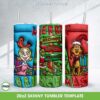 3D Inflated Grinch Whoville Tumbler Wrap PNG, Merry Mt Crumpit Grinch Road 20oz Skinny Tumbler Template PNG