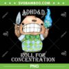 ADHD D Roll For Concentration PNG, Adhdnd Bear Enamel Pin PNG, ADHD Pin PNG