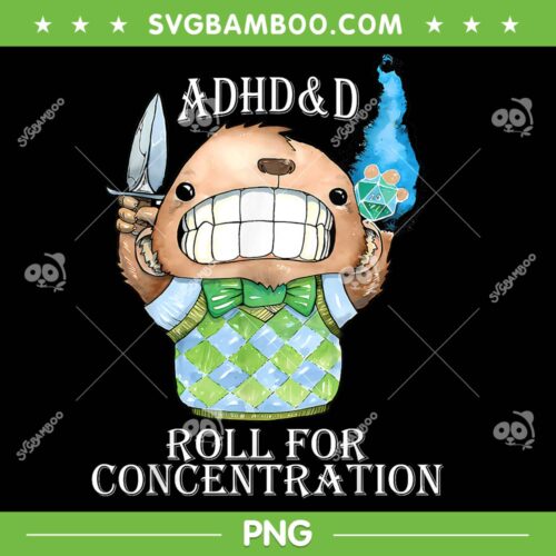 ADHD D Roll For Concentration PNG, Adhdnd Bear Enamel Pin PNG, ADHD Pin PNG