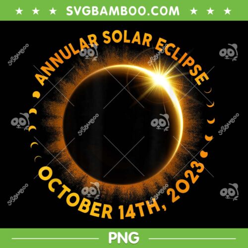 Annular Solar Eclipse 10 14 23 PNG, America Annularity Fall PNG, October 14th 2023 PNG