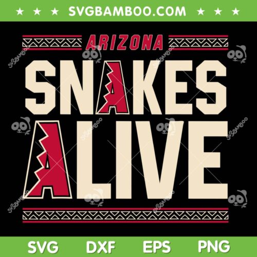 Arizona Snakes Alive SVG PNG, Alabama Shakes SVG, Arizona Diamondbacks Alternate DXF SVG PNG EPS