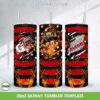 Atlanta Falcons Mascot Tumbler Wrap PNG, NFL Atlanta Falcons Sports Logo 20oz Skinny Tumbler Template PNG