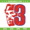 Bryce Harper SVG PNG, Phillies Harper King Player SVG, Harper Number 3 DXF SVG PNG EPS