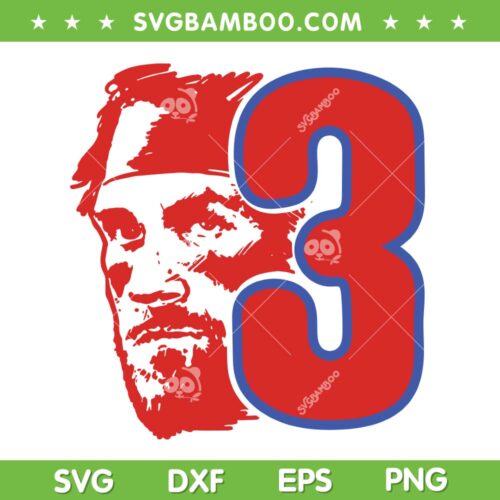 Bryce Harper SVG PNG, Phillies Harper King Player SVG, Harper Number 3 DXF SVG PNG EPS