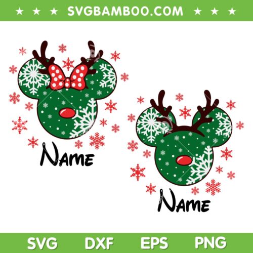 Christmas Custom Name SVG PNG, Merry Xmas Holiday SVG, Disney Christmas Name DXF SVG PNG EPS