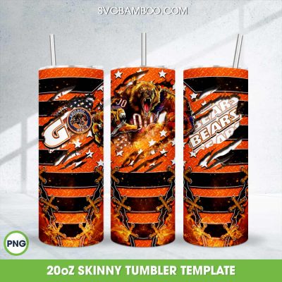 Chicago Bears Mascot Tumbler Wrap PNG, NFL Logo Chicago Bears 20oz Skinny Tumbler Template PNG Chicago Bears Mascot Tumbler Wrap PNG, NFL Logo Chicago Bears 20oz Skinny Tumbler Template PNG