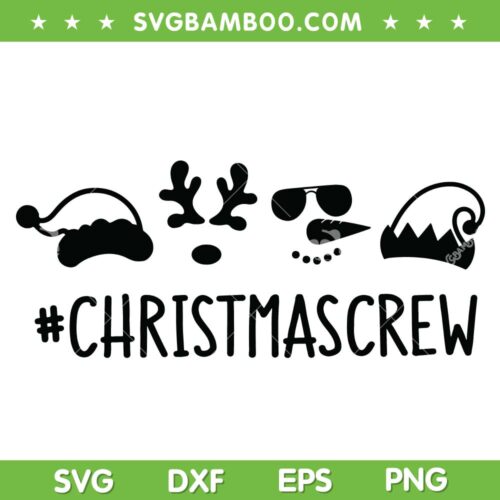 Christmas Crew SVG PNG, Happy Holidays Round Christmas SVG, Christmas Squad DXF SVG PNG EPS