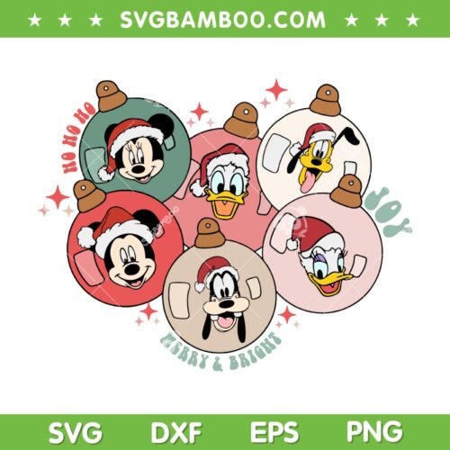 Christmas Magical Christmas Ornaments SVG, Mickey Christmas SVG, Disney Christmas 2023 DXF SVG PNG EPS