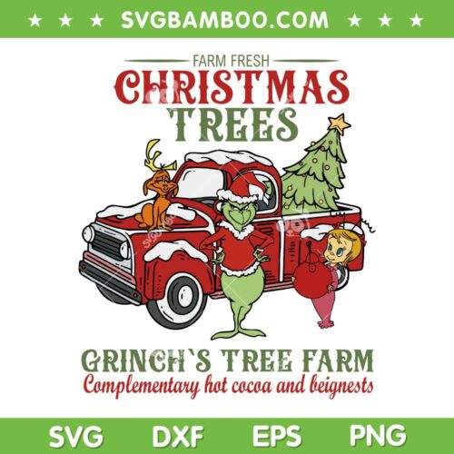 Christmas Trees Grinchs Tree Farm SVG PNG, Christmas Trees Whoville SVG, Xmas Trees DXF SVG PNG EPS