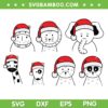 Christmas Animals Santa Hat SVG PNG, Merry Christmas Animals SVG, Santa Hat Animal DXF SVG PNG EPS
