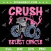 Crush Breast Cancer Truck SVG PNG, Monster Truck Pink Ribbon SVG, Breast Cancer Awareness DXF SVG PNG EPS Crush Breast Cancer Truck SVG PNG, Monster Truck Pink Ribbon SVG, Breast Cancer Awareness DXF SVG PNG EPS