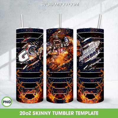 Dallas Cowboys Mascot Tumbler Wrap PNG, NFL Football Team Logo 20oz Skinny Tumbler Template PNG Dallas Cowboys Mascot Tumbler Wrap PNG, NFL Football Team Logo 20oz Skinny Tumbler Template PNG