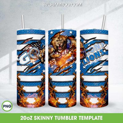 Detroit Lions Mascot Tumbler Wrap PNG, NFL Logo Detroit Lions 20oz Skinny Tumbler Template PNG Detroit Lions Mascot Tumbler Wrap PNG, NFL Logo Detroit Lions 20oz Skinny Tumbler Template PNG