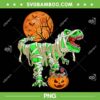 Dinosaur Trex Mummy Pumpkin PNG, Moon Halloween Dinosaur PNG, Scary Dinosaur PNG