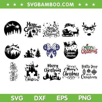 Disney Christmas SVG Bundle, Santa Reindeer Christmas Bundle SVG Bundle, Merry Christmas 2023 DXF SVG PNG EPS