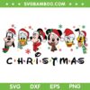 Disney Mouse And Friends Merry Christmas SVG, Disney Friends Christmas SVG, Happy Merry Christmas DXF SVG PNG EPS