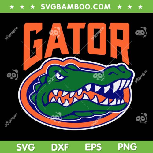 Florida Fear The Chomp Gator SVG PNG, Funny Florida Gator Logo SVG, Gator Head DXF SVG PNG EPS